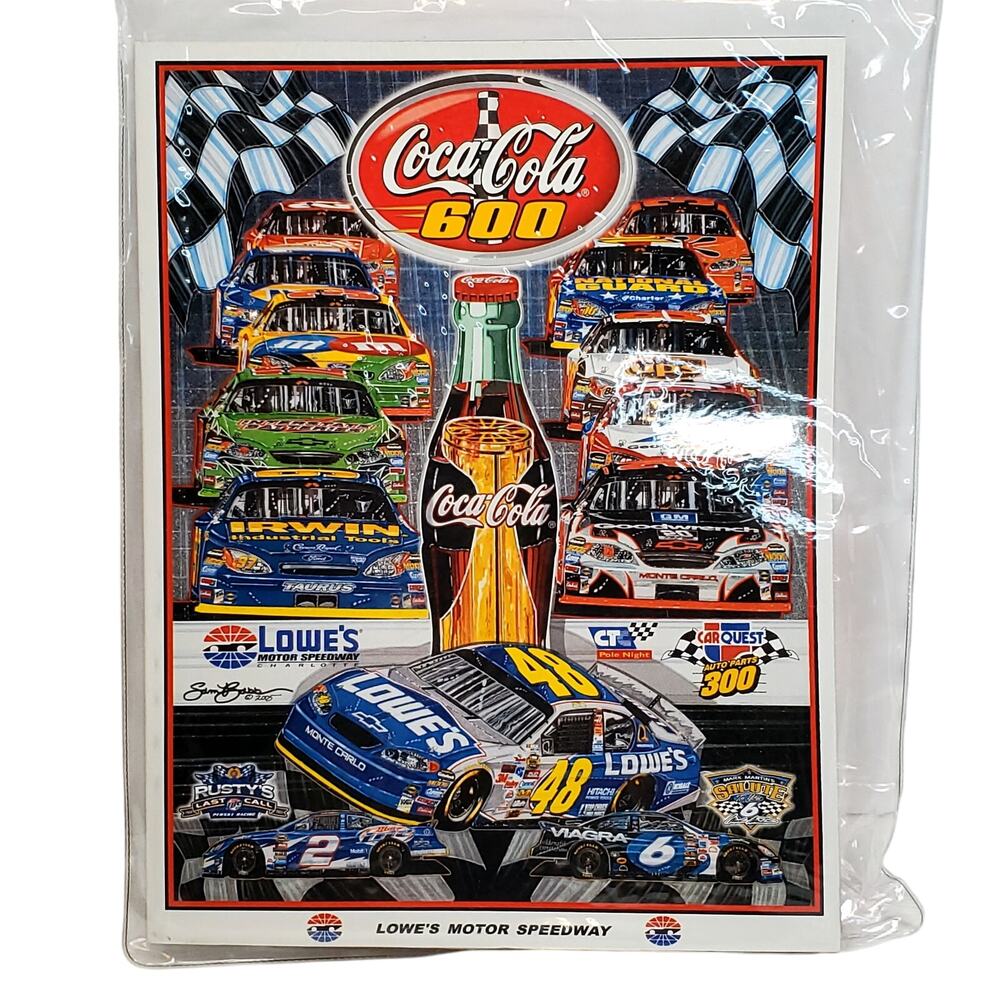 Nascar May 2005 Coca-Cola 600 Lowes Motor Speedway Program Protector